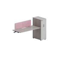 Table de travail de bureau en bois modulaire contemporaine pour 4 personnes, meuble de bureau pour zone du personnel
