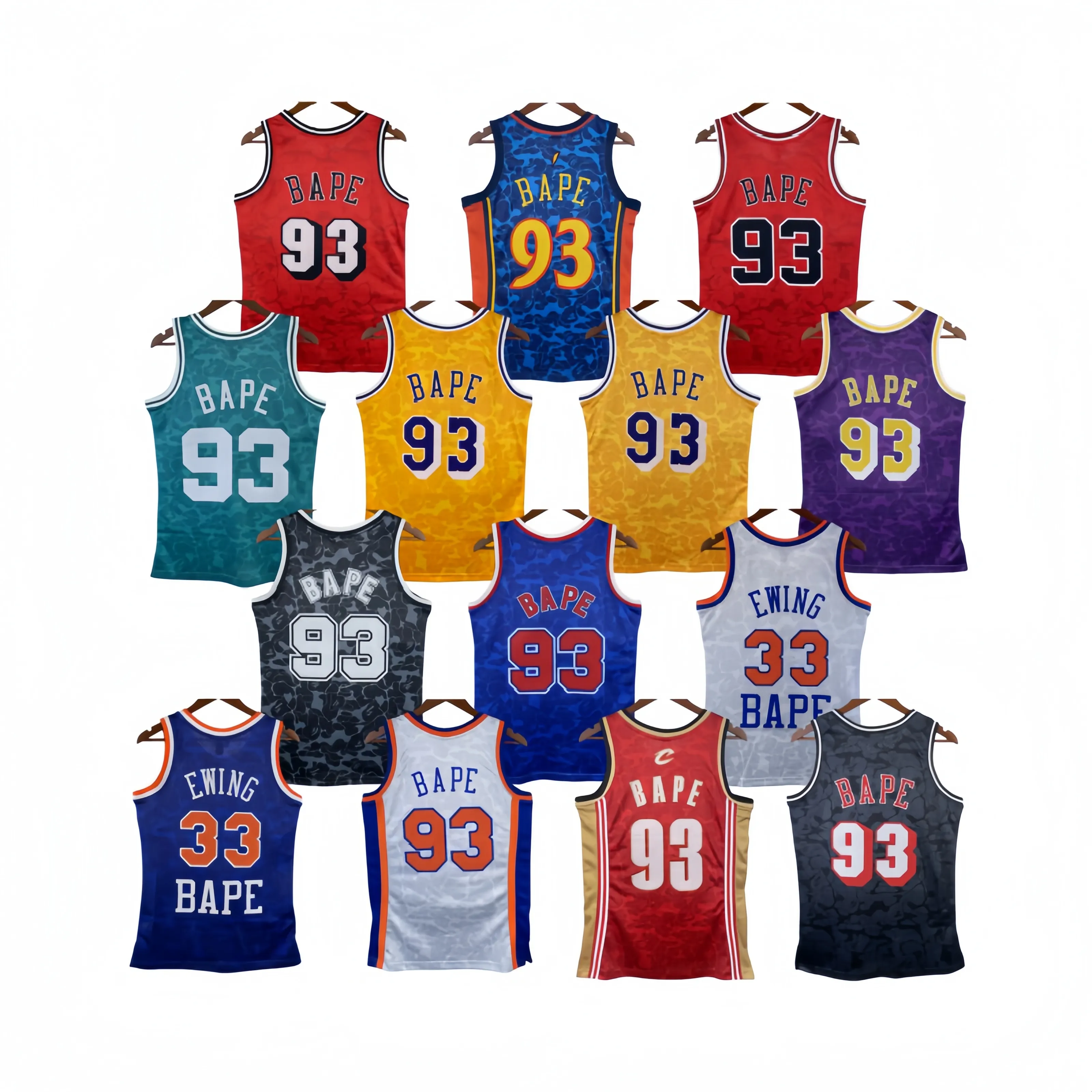 Retro-Basketball uniformen der Marke Co. Schnellt rockn endes besticktes Basketball trikot für alle Basketball clubs in den USA