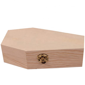 Hộp Quà Hình Quan Tài Bằng Gỗ Chưa Hoàn Thiện Với Bản Lề Hộp Gỗ Gothic Để Tự Làm Sáng Tạo Graffiti Tiệc Halloween Chôn Thú Cưng Nhỏ - Product Image 5