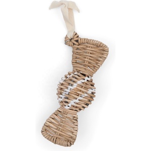 Traîneau de Noël en osier tissé en rotin bohème rustique pour arbre suspendu décorations uniques pour la saison des vacances - Product Image 4