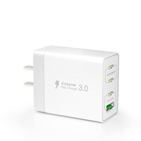 Adaptateur de voyage universel HNT ODM/OEM 40W GaN PD multi-ports 3C+A à charge rapide pour téléphones mobiles avec matériau ignifuge ABS+PC