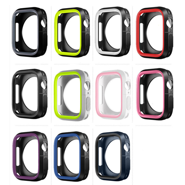 Silicone Shockproof TPU Protective Case for Apple Watch Series 11 10 9 8 7 6 5 42mm 44mm 41mm 45mm 49mm Bumper Cover for IWatch