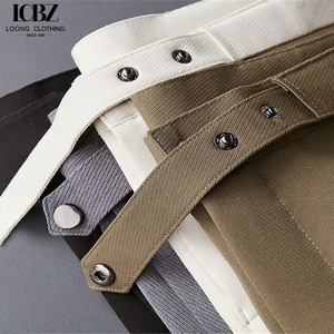 High-grade Drape Gray Trousers for Men Cropped <strong>Pants</strong> Slim Fit Double <strong>Pleats</strong> Business Casual Suit Trousers - Product Image 5