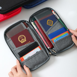 Billete de bolsillo multiranura personalizado, organizador de negocios, bolsa de almacenamiento, Cartera de poliéster Unisex, porta <span class=keywords><strong>pasaporte</strong></span> de viaje portátil - Product Image 4