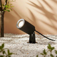 S1024 Vente en gros de lampes à piquet de jardin IP65, étanches, rondes, pour extérieur, avec douille GU10, garantie de 3 ans