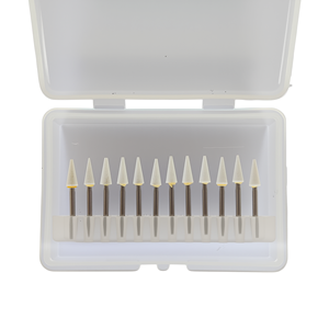 12 шт. CN1 Керамические шлифовальные насадки Белый камень Полировка Конус Мелкое зерно 1.6mm Хвостовик - Product Image 2