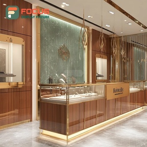 High Visibility Jewelry Display Counter Wood <b>Frame</b> Mall Counter Display Cabinet - Product Image 5