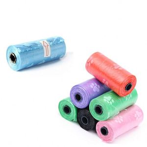Juice Pet Outdoor Manufacturer 0.015mm Blue Color Degradable Dog Waste Bag Pet Poop Waste Disposal Bag <b>Compostable</b> Dog Poop Bags - Product Image 1