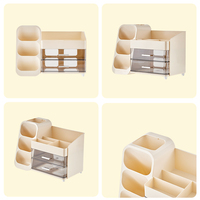 UFORU Boîte de Rangement Organisateur Maquillage en Plastique Anti-Poussière pour Salle de Bain avec Tiroir