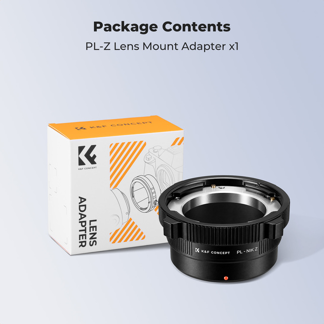 K&F Concept Aluminum Alloy High-precision Camera Lens Adapter Wholesale PL-NIK Z Lens Mount Adapter