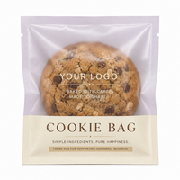 Sacs plats en BOPP noir 5x7 personnalisés avec logo imprimé pour biscuits individuels, thermoscellables, mats, avec encoches de déchirement – Vente en gros