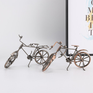 <span class=keywords><strong>Mini</strong></span> Vélo Rétro en Fer Forgé pour Modélisme, Décoration Vintage Nostalgique, Fabriqué en Chine pour Salon, Entrée, Bureau - Product Image 2