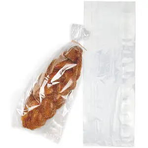 21x46 baget CPP fransız ekmek selofan çanta şeffaf viyolonsel ekmek torbaları torba bağı şeffaf ekmek için selofan çanta