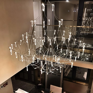 Lustre en cristal en acier inoxydable personnalisé en gros lampe pour restaurant lustre à <span class=keywords><strong>suspension</strong></span> LED de luxe moderne - Product Image 4