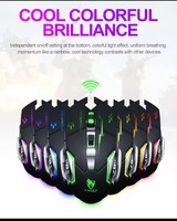 Ratón Inalámbrico para Juegos T-WOLF, Mini, Ergonómico, con Luz LED Óptica 6D, 2.4GHz, USB, Bluetooth, Recargable, para PC y Portátil