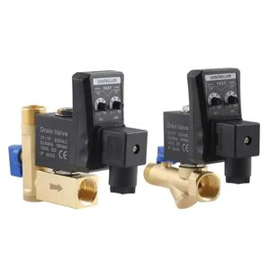 Van xả nước tự động bằng điện từ 1/2 inch cho máy nén khí, có thân bằng đồng thau và hỗ trợ OEM - Product Image 1