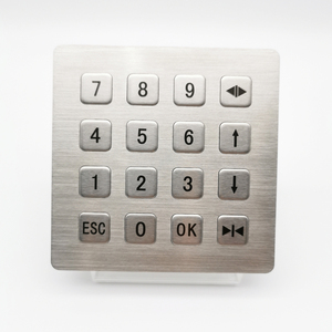 16-키 4x4 매트릭스 IP65 스테인리스 스틸 버튼 숫자 도어 액세스 제어 시스템 키패드 FCC ISO9001 인증 산업용 - Product Image 4