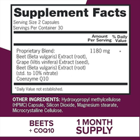 Complément alimentaire en capsules d'extrait de betterave rouge végétalien personnalisé certifié GMP Rosebest avec CoQ 10 favorisant une circulation sanguine saine