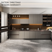 BAINENG Diseño Gratuito en 48 Horas Muebles de Gabinetes de Cocina Modernos de Acero Inoxidable Gabinete de Cocina Personalizado Gabinete de Cocina 3D