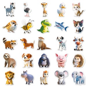 50Pcs Cartoon Animals With Glasses Graffiti <strong>Stickers</strong> for Luggage Bottle Decor Children Creative Gift <strong>Sticker</strong> - Product Image 5