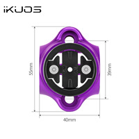 IKUOS Capuchon de potence de vélo pliant en alliage d'aluminium, support de fixation pour ordinateur de bord SC01 compatible Java Neo Double-Bolt