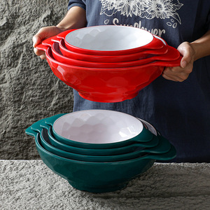 Bol à double anse en mélamine Kaiboya, grande taille professionnelle, pour fondue, nouilles froides, plats épicés, poisson mariné, soupe Maocai - Product Image 1