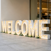 Lettres Géantes Lumineuses Autoportantes Personnalisées 3D (80-120cm) pour Mariages, Grandes Ouvertures et Aménagement d'Événements Extérieurs