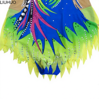 LIUHUO Tenues de gymnastique, justaucorps, costumes d'aérobic et de danse, tenues de spectacle tribal et de danse orientale, robes de patinage artistique, manches de danse classique