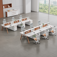 Poste de travail modulaire en bois massif moderne - Bureau de direction ergonomique à hauteur réglable avec tiroirs de rangement et gestion des câbles