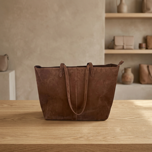 Bolsos de Mano Casuales de Cuero de Búfalo Auténtico, Impermeables y Antirrobo, con Logotipo Personalizado, Bolsos de Compras Duraderos para Mujer - Product Image 1