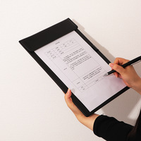 Carpeta de Cuero A4, Portafolio con Clip para Notas, Contratos y Documentos, para Oficina y Negocios