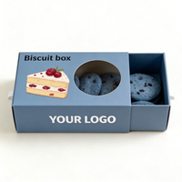Boîte d'emballage en papier biodégradable de qualité alimentaire pour biscuits, avec pelliculage mat, pour pain, chocolat et autres friandises