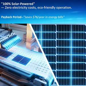 Ventilador Axial Industrial <span class=keywords><strong>de</strong></span> Techo <span class=keywords><strong>de</strong></span> 24V CC <span class=keywords><strong>con</strong></span> Energía Solar, 60W, Construcción <span class=keywords><strong>de</strong></span> Acero Galvanizado, Diseño Patentado para Extracción <span class=keywords><strong>de</strong></span> Humo en Cocinas - Product Image 5