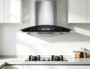 Hotte <span class=keywords><strong>de</strong></span> cuisine électrique intelligente à commande par capteur, 900 mm, verre incurvé, <span class=keywords><strong>aspiration</strong></span> puissante - Product Image 4