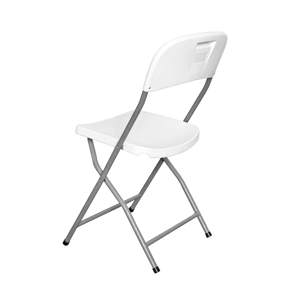 Cadeiras dobradas para uso externo em metal de resina branca fácil de limpar - Product Image 3