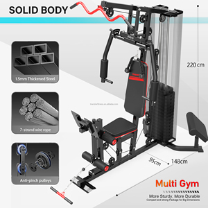 Tất cả-trong-một nhà phòng tập thể dục Máy đa chức năng phòng tập thể dục thiết bị đầy đủ thiết lập với chân Báo Chí mở rộng Curl - Product Image 3