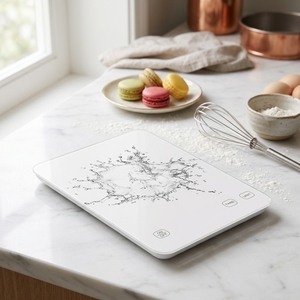 Balança Digital de Alimentos OEM com Precisão de 1g, Balança de Cozinha Personalizada em Vidro para Dieta e Cafeteria - Product Image 1