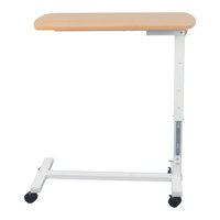 Accessoire de mobilier d'hôpital de table de chevet de support hydraulique Hi-Low réglable pour l'utilisation au-dessus du lit