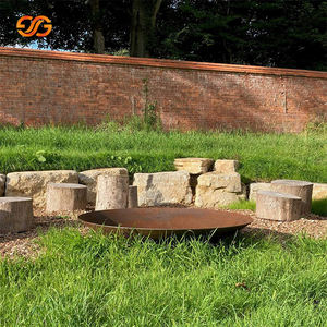 Corten Steel Fire <b>Table</b> with <b>Black</b> Powdered Finish Indoor and Outdoor Firepit for Patio or <b>Garden</b> Fuel Firewood - Product Image 3