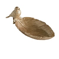 SWAITE Dekorasi Dinding Patung Burung Daun Resin Buatan Tangan, Kreatif Modern Minimalis Elegan, Nampan Penyimpanan Kunci Pintu Masuk
