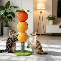Colonne à gratter pour chat en sisal durable, résistante à l'usure, verticale, jouet à gratter, support d'escalade, planche à gratter, emballée en carton