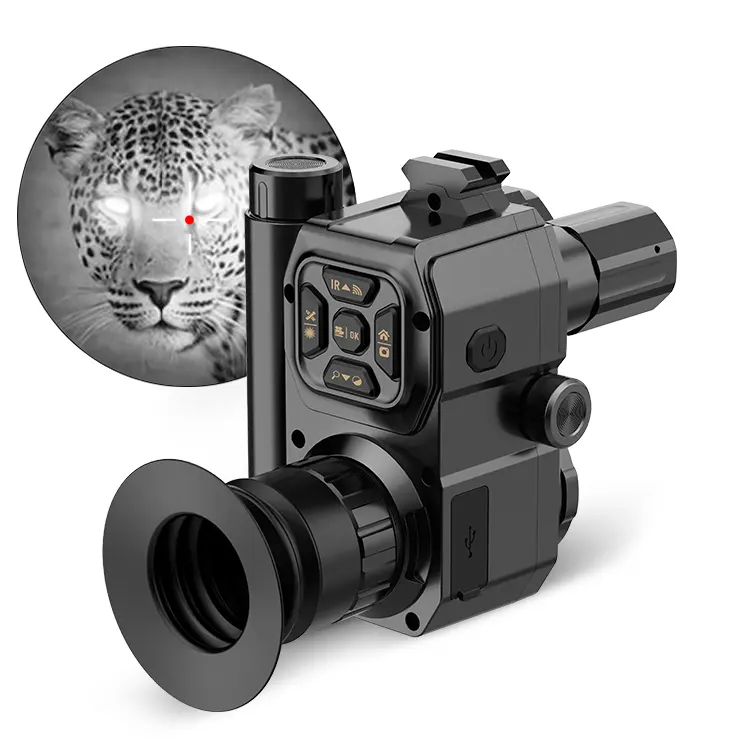 Büyük ekran optik zoom ultra uzun ömürlü WiFi kamera siyah 1080p teleskop kızılötesi avcılık gece görüş kapsam