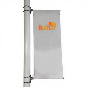 Custom Outdoor Street Pole <b>Banner</b> Bracket with Metal Frame and Fiberglass Flagpole for Digital Printed Advertising Display - Product Image 3