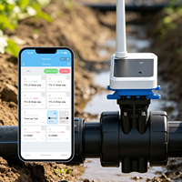 Vanne à bille numérique 100 Nm pour système d'irrigation, vanne électrique à commande à distance 4G LoRa Wi-Fi avec indicateur de position visuel