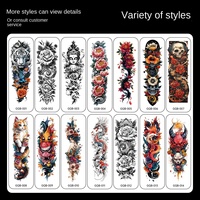 Tatuaje Temporal de Brazo Completo Estilo Europeo Americano, Diseño Floral, Resistente al Agua, Larga Duración, Impresión por Transferencia de Agua, Personalizable