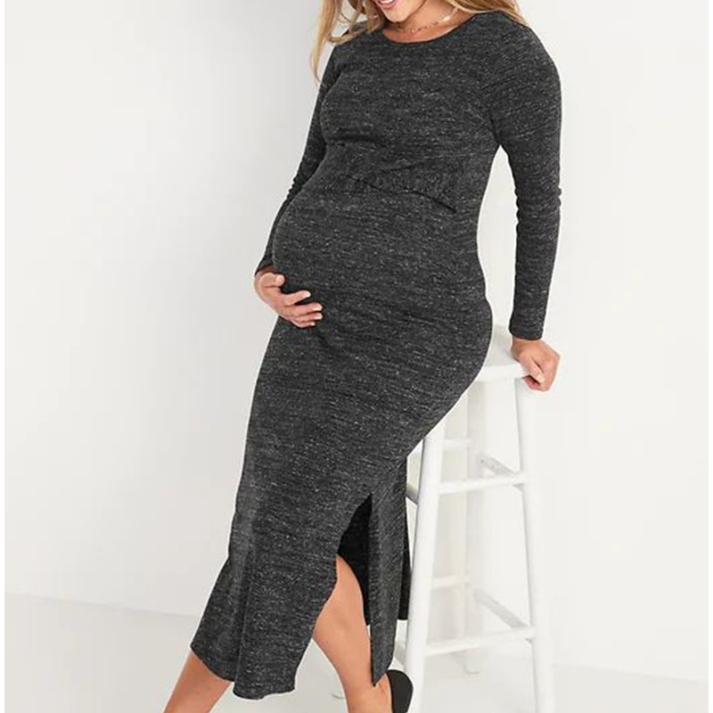 navy blue dress for baby girl Maternity Dress Winter Photo Shoot main image 1