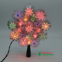 Fleurs en paillettes, cadre en PVC blanc chaud éclairé, décoration de sapin de Noël portable, lampe de sommet de sapin de Noël, cadeau de Noël