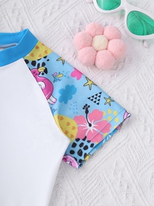 4-14 2pcs Kids Girls Swimming Suit Dress With Shorts Set Beach Swimwear Maillots de bain pour les sports nautiques Vacation Pool Water Park - Product Image 5