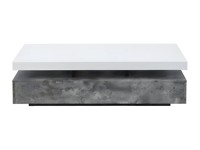 Mesa de Centro Rectangular de Estilo Industrial Minimalista, Mesa de Madera con Dos Cajones, Mesa Auxiliar para Sala de Estar, Muebles para el Hogar