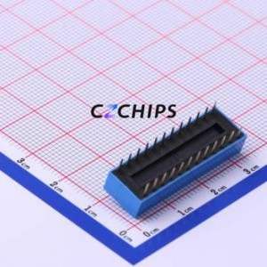 DS-12BP DIP Switch Through hole Component (THT) Switch Flat Toggle, Raised Type Single Pole Single Throw 12 2.54mm - Product Image 2